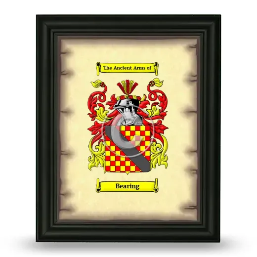 Bearing Coat of Arms Framed - Black