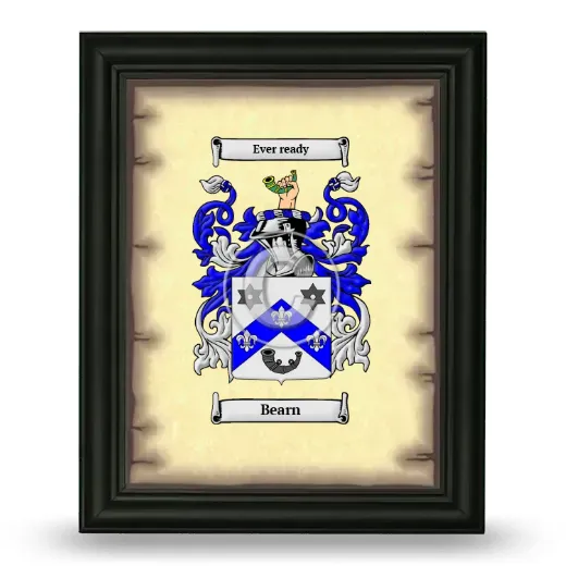 Bearn Coat of Arms Framed - Black