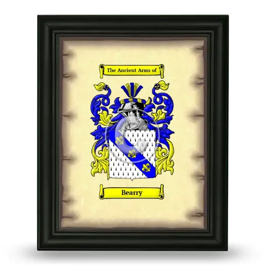 Bearry Coat of Arms Framed - Black