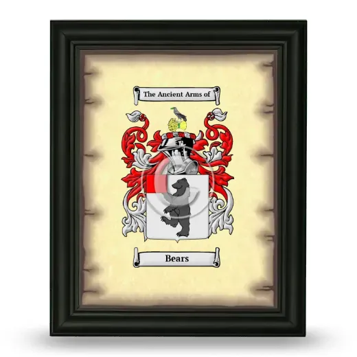 Bears Coat of Arms Framed - Black