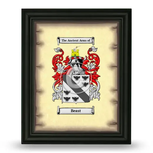 Beast Coat of Arms Framed - Black