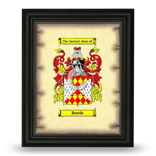 Beatle Coat of Arms Framed - Black