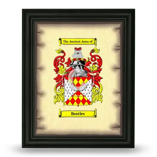 Beatles Coat of Arms Framed - Black