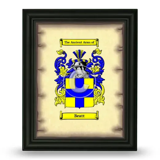 Beatt Coat of Arms Framed - Black
