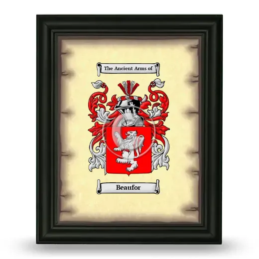 Beaufor Coat of Arms Framed - Black