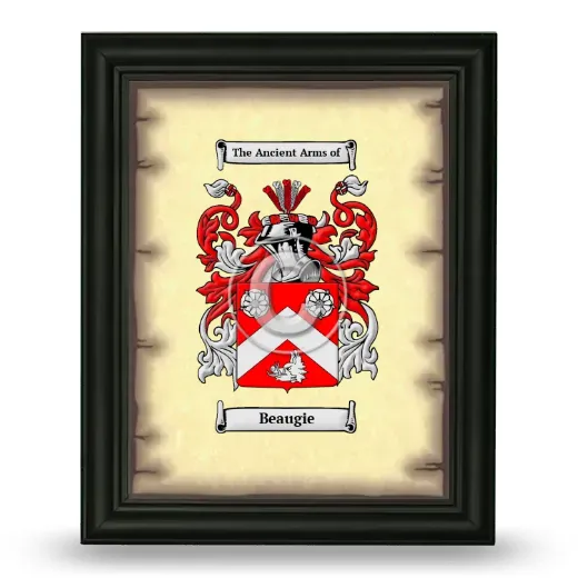 Beaugie Coat of Arms Framed - Black