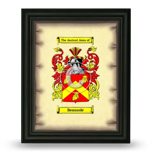 Beausole Coat of Arms Framed - Black