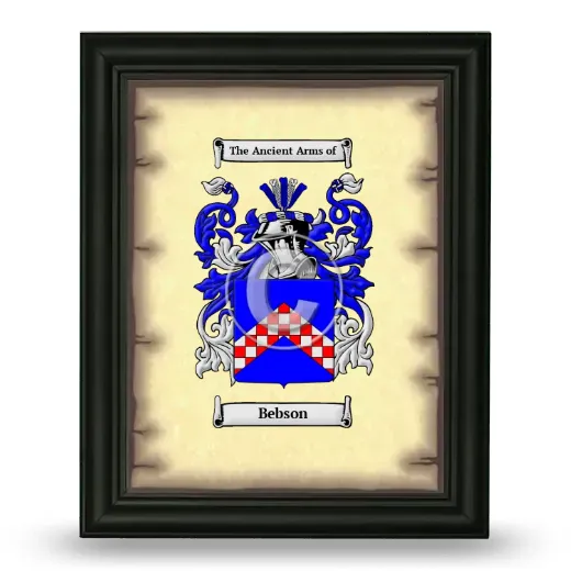 Bebson Coat of Arms Framed - Black
