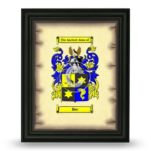 Bec Coat of Arms Framed - Black