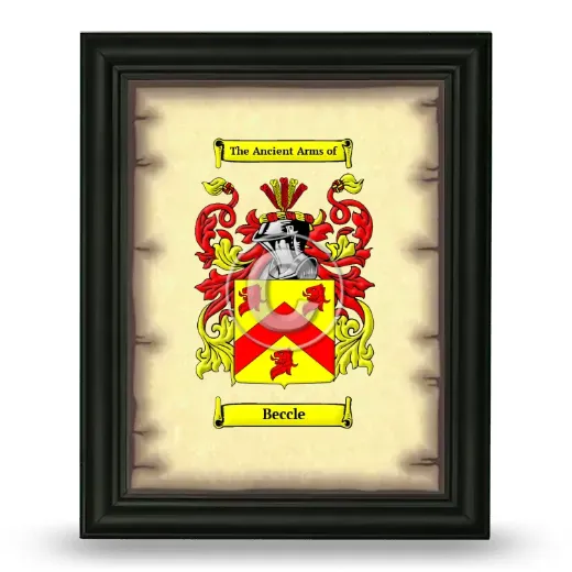 Beccle Coat of Arms Framed - Black