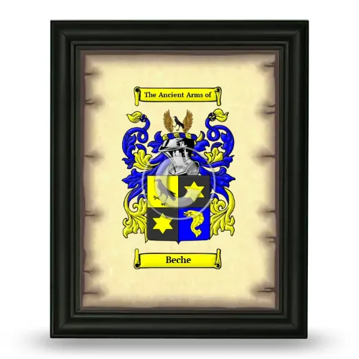 Beche Coat of Arms Framed - Black
