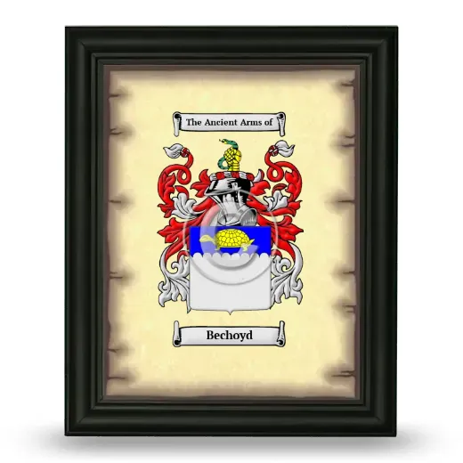 Bechoyd Coat of Arms Framed - Black