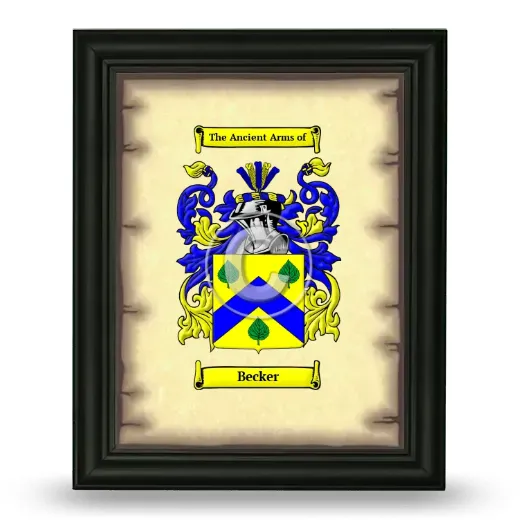 Becker Coat of Arms Framed - Black