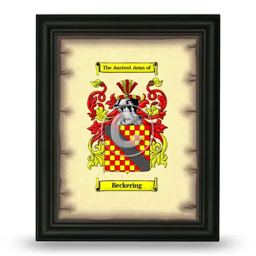 Beckering Coat of Arms Framed - Black