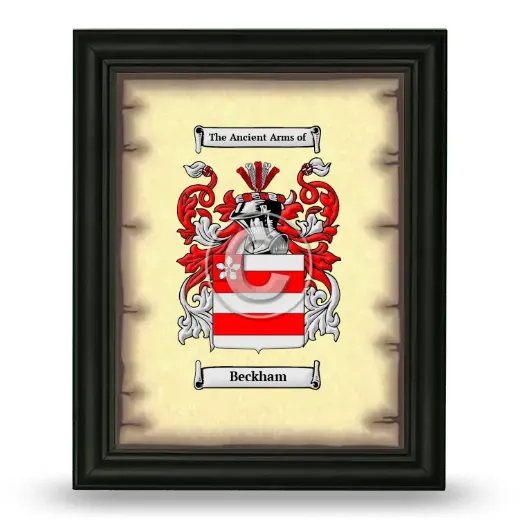 Beckham Coat of Arms Framed - Black