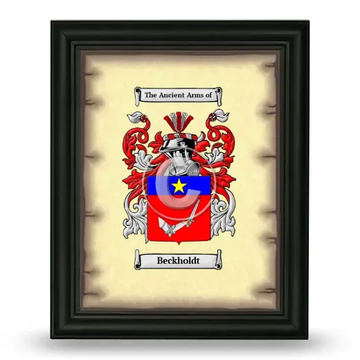 Beckholdt Coat of Arms Framed - Black