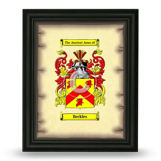 Beckles Coat of Arms Framed - Black
