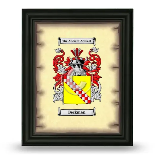 Beckman Coat of Arms Framed - Black