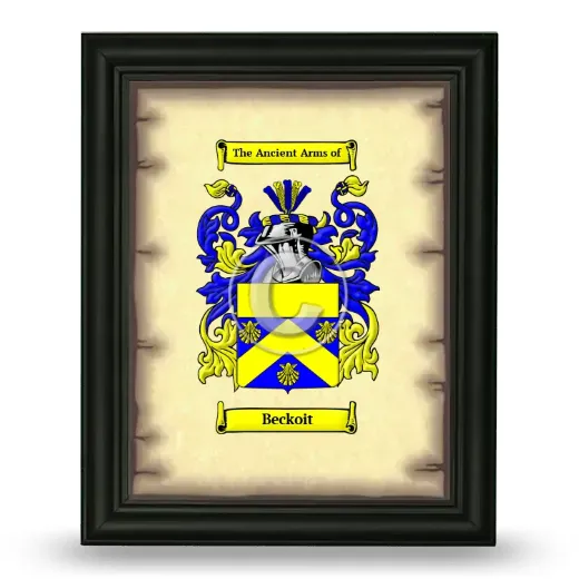 Beckoit Coat of Arms Framed - Black