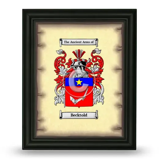 Becktold Coat of Arms Framed - Black