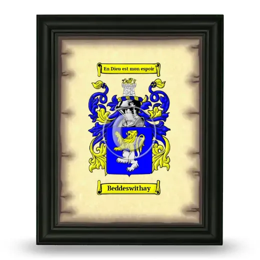 Beddeswithay Coat of Arms Framed - Black