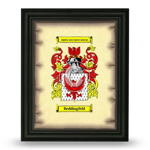 Beddingfeld Coat of Arms Framed - Black