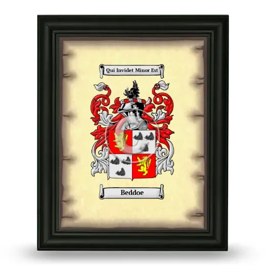 Beddoe Coat of Arms Framed - Black