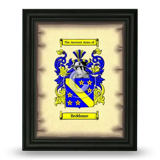 Beddome Coat of Arms Framed - Black