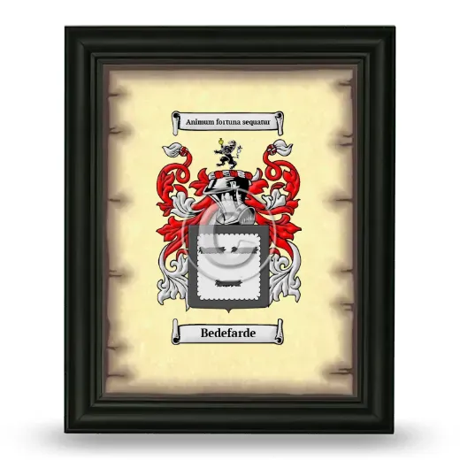 Bedefarde Coat of Arms Framed - Black