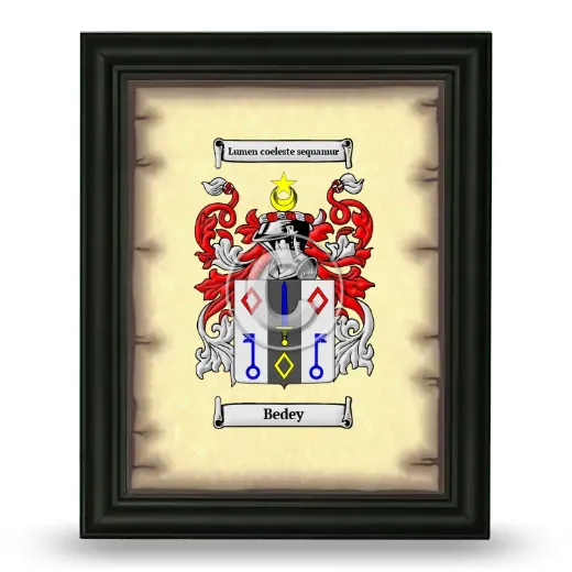 Bedey Coat of Arms Framed - Black