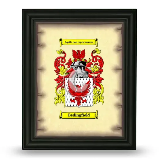 Bedingfield Coat of Arms Framed - Black