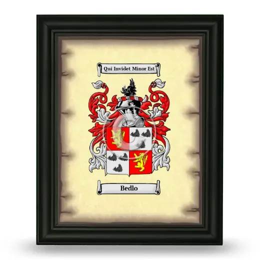Bedlo Coat of Arms Framed - Black