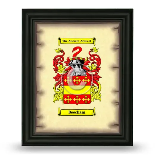 Beecham Coat of Arms Framed - Black