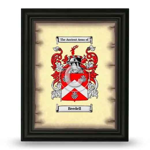 Beedell Coat of Arms Framed - Black