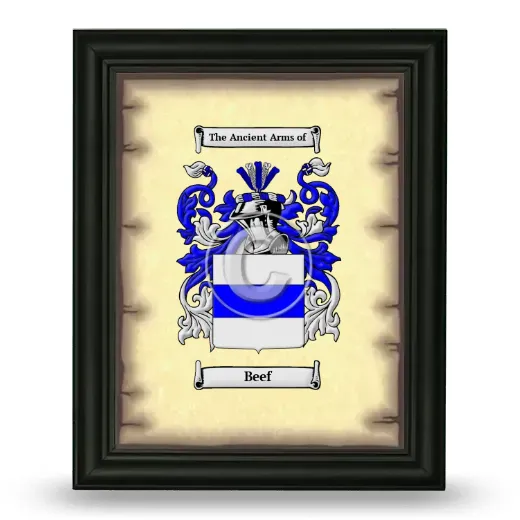 Beef Coat of Arms Framed - Black