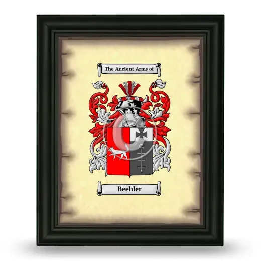 Beehler Coat of Arms Framed - Black