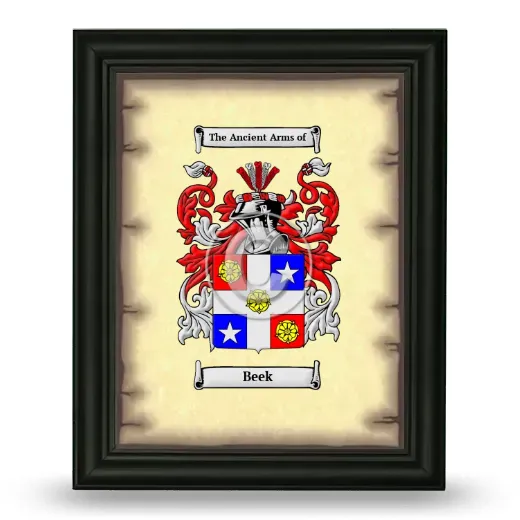 Beek Coat of Arms Framed - Black