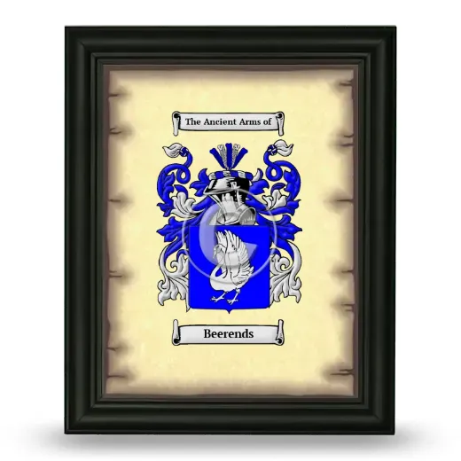 Beerends Coat of Arms Framed - Black