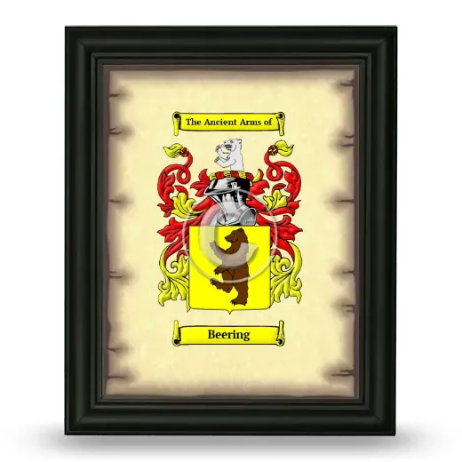 Beering Coat of Arms Framed - Black