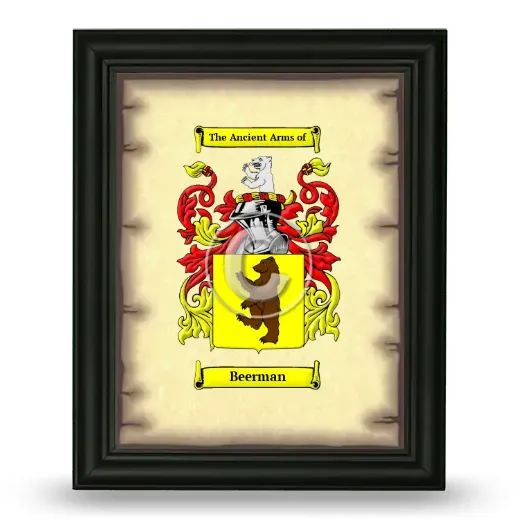 Beerman Coat of Arms Framed - Black