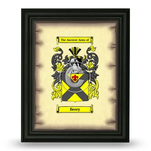 Beery Coat of Arms Framed - Black