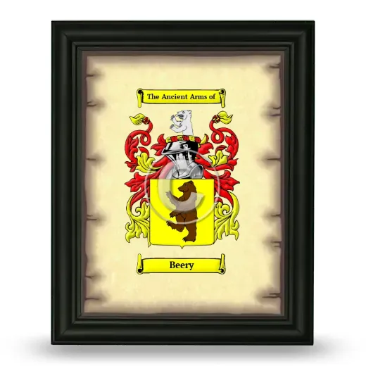 Beery Coat of Arms Framed - Black