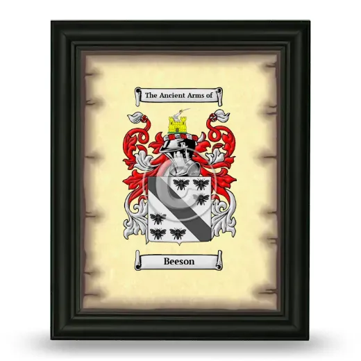 Beeson Coat of Arms Framed - Black