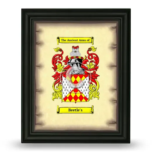 Beetle's Coat of Arms Framed - Black