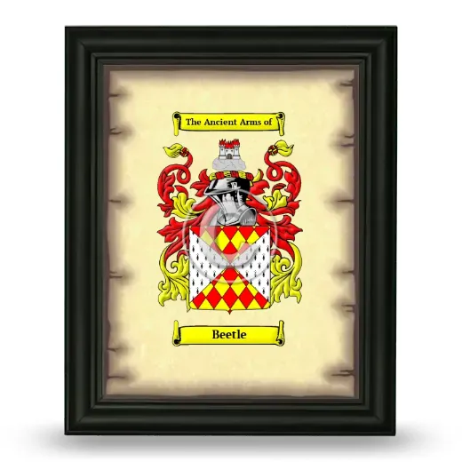 Beetle Coat of Arms Framed - Black