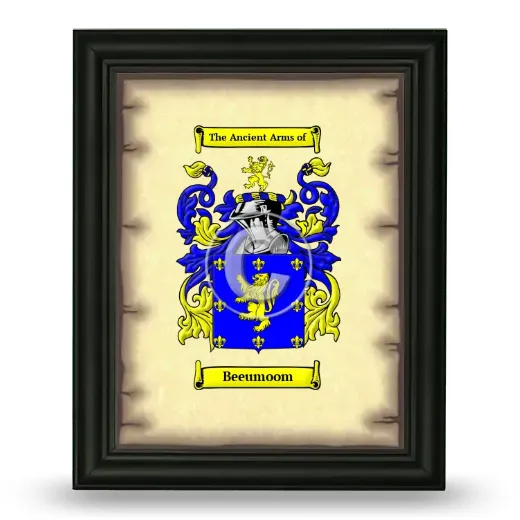 Beeumoom Coat of Arms Framed - Black