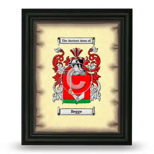 Begge Coat of Arms Framed - Black