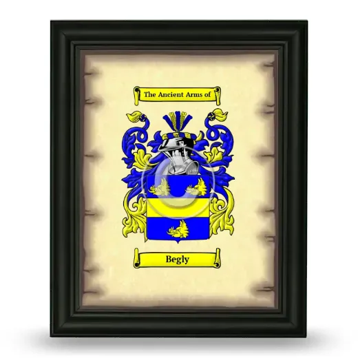 Begly Coat of Arms Framed - Black