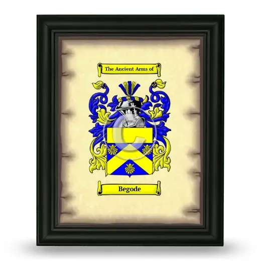 Begode Coat of Arms Framed - Black