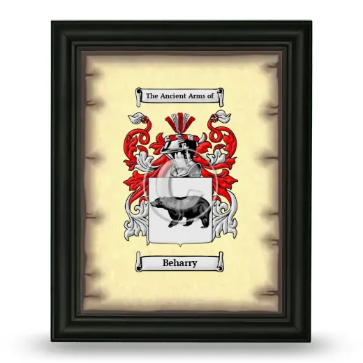 Beharry Coat of Arms Framed - Black
